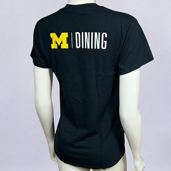 University of Michigan Dining T-shirt Small, Excellent Condition, Black & Yellow - Picture 1 of 10